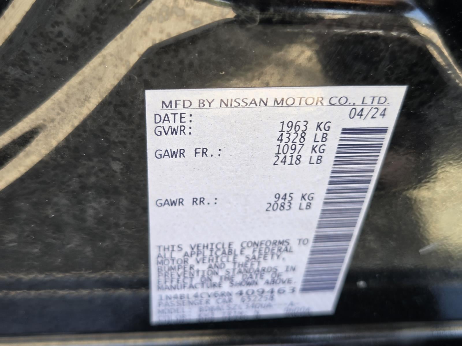2024 Nissan Altima 2.5 SR