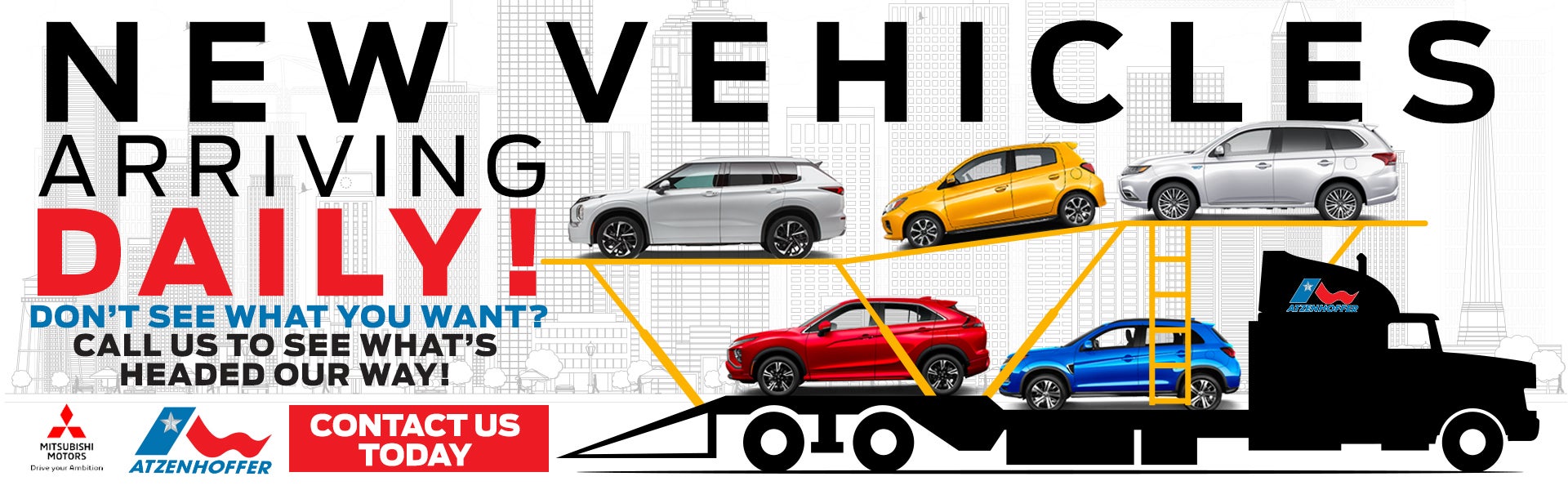 New Vehicles Arriving Daily