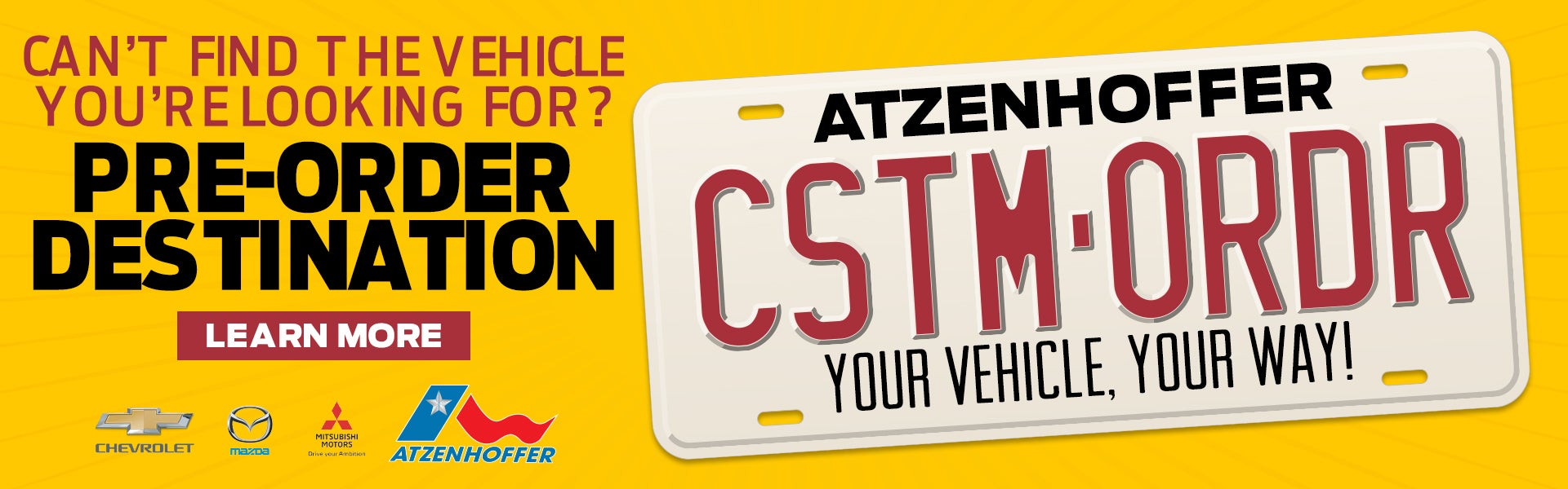 Custom Order Your Vehicle 